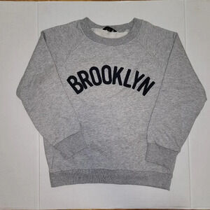 J. Crew Gray Sweatshirt with Black Brooklyn Print